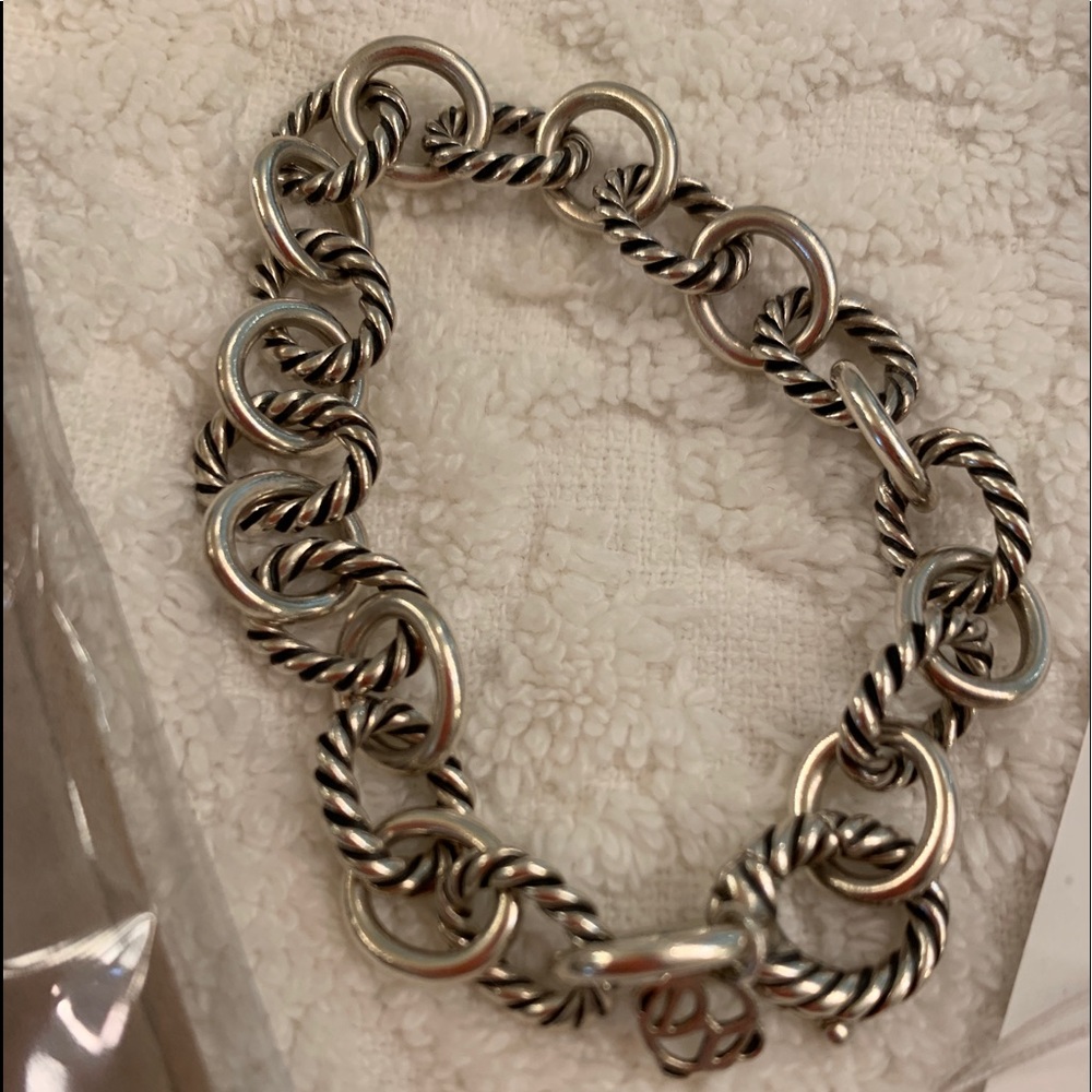 David Yurman sterling silver link bracelet